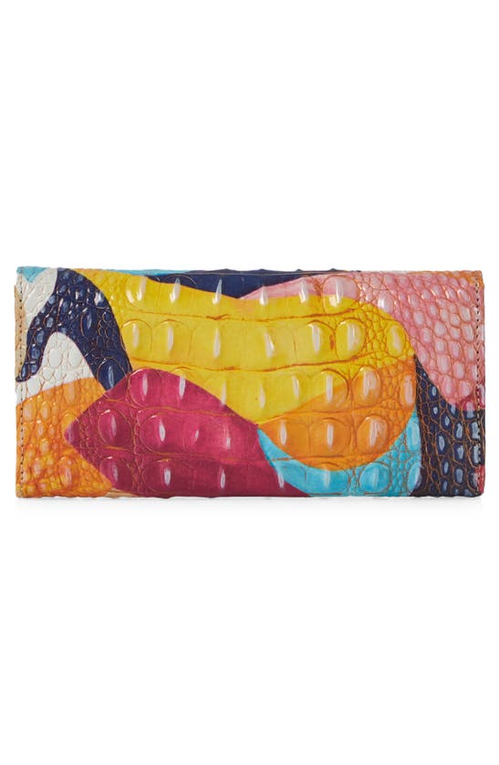 Brahmin Veronica Croc Embossed Leather Envelope Wallet In Expression