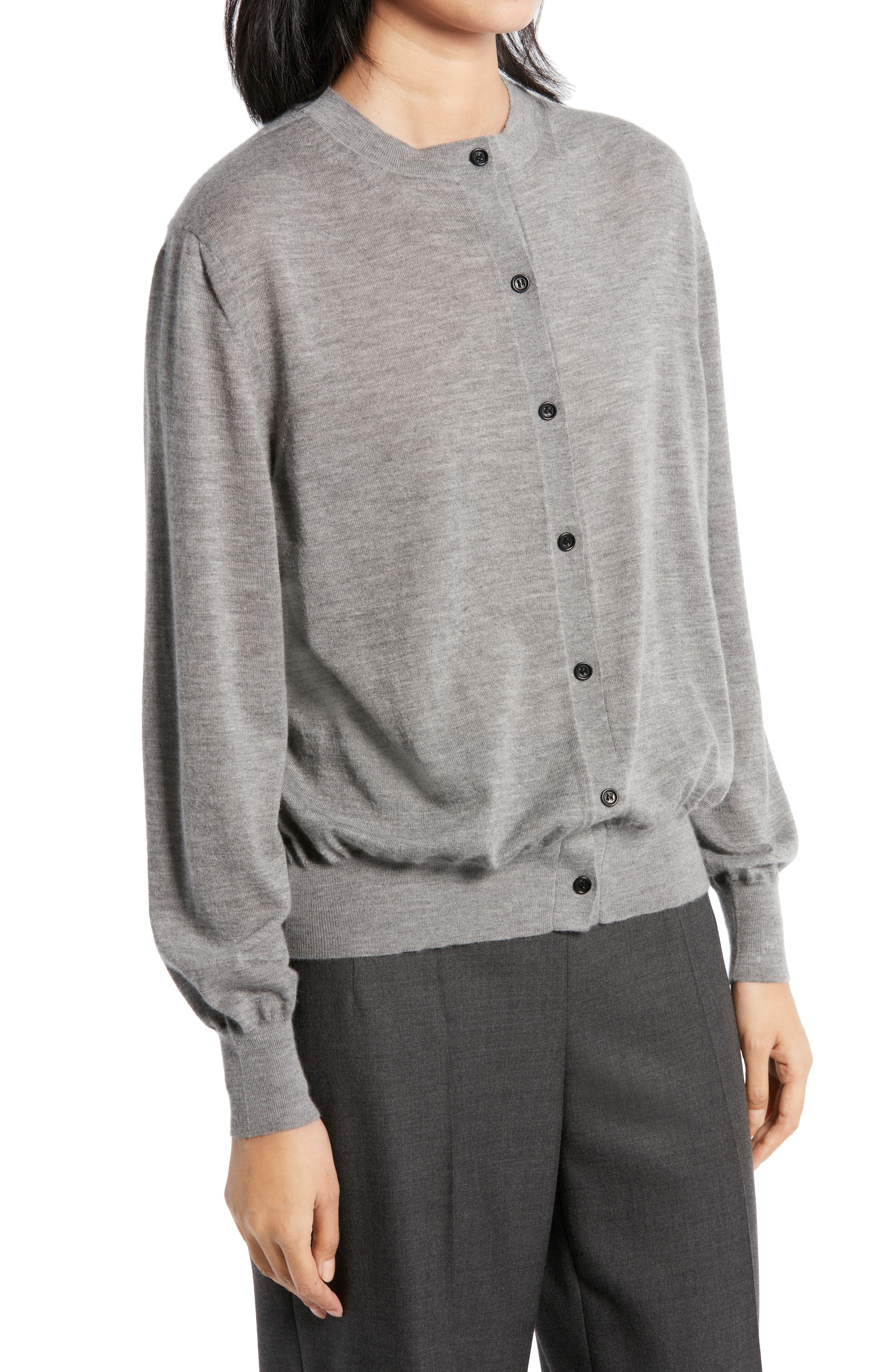 The Row Battersea Cashmere Cardigan in Medium Grey | Smart Closet