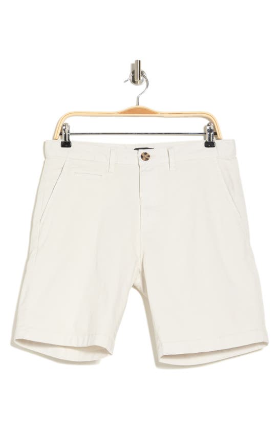 14th & Union Wallin Stretch Twill Chino Shorts In Grey Fog