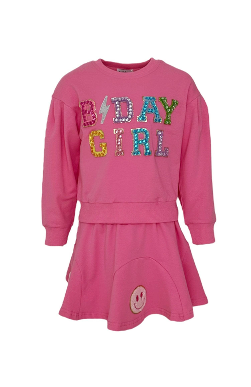 Lola + The Boys Kids'  Crystal Gem Birthday Girl Set In Pink