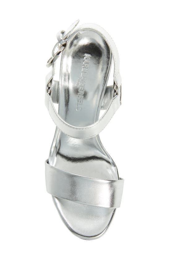 Shop Karl Lagerfeld Cieone Sandal In Silver