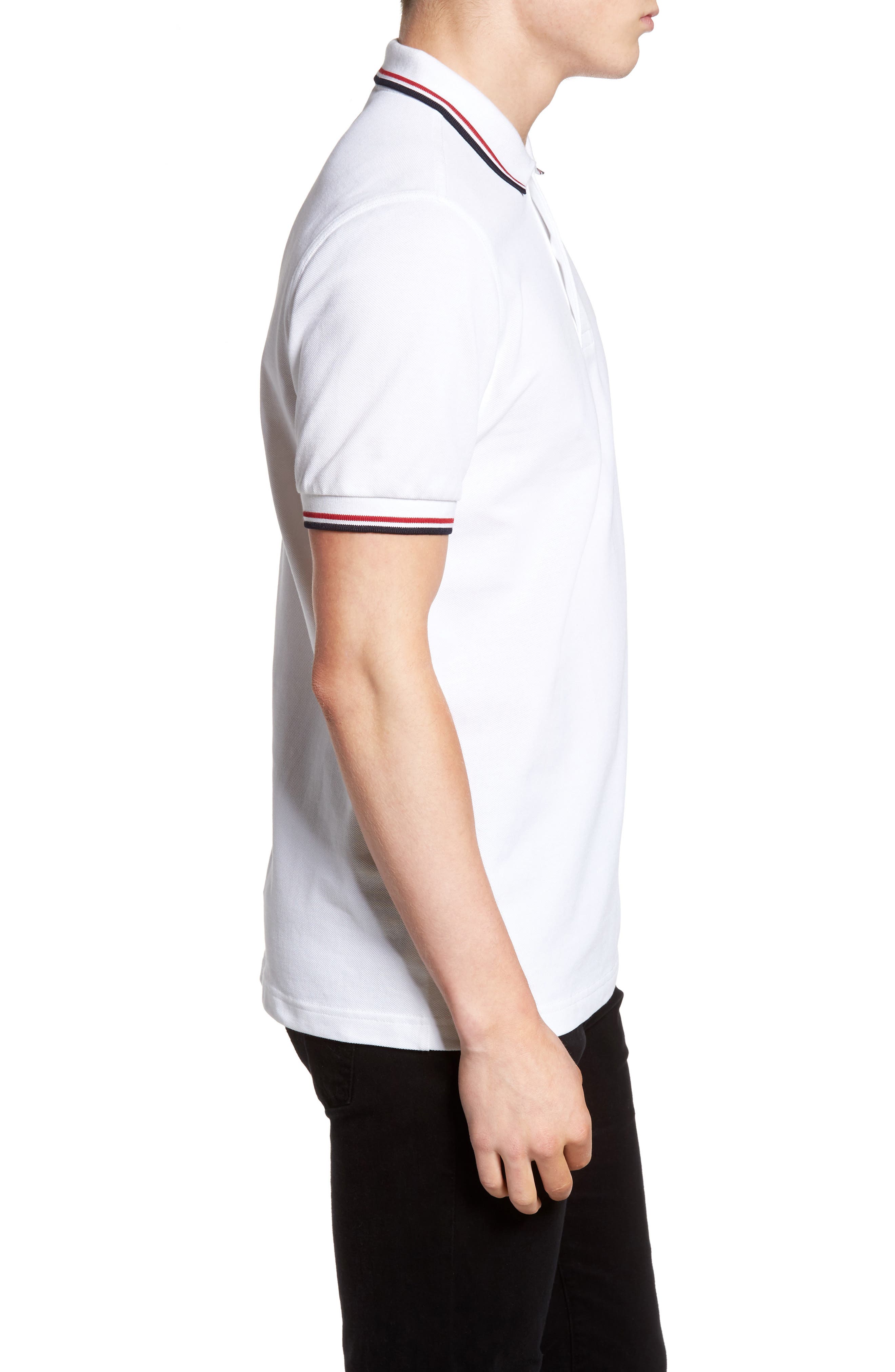 fred perry twin tipped polo white