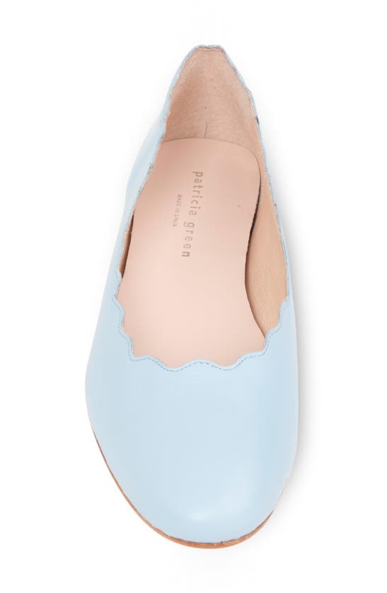 Shop Patricia Green Palm Beach Scalloped Ballet Flat In Sky Blue