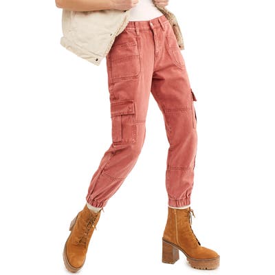 Free People Platoon Cargo Pants, Red