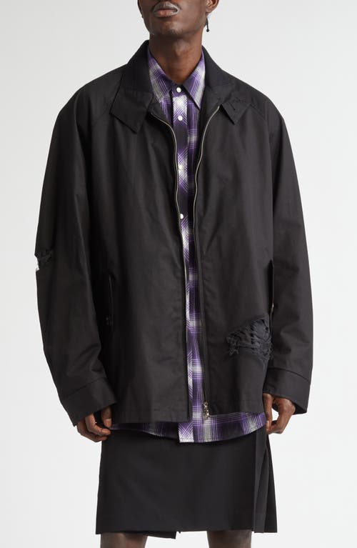 TAKAHIROMIYASHITA TheSoloist. Dog Ear Ripped Cotton Jacket Black at Nordstrom, Us