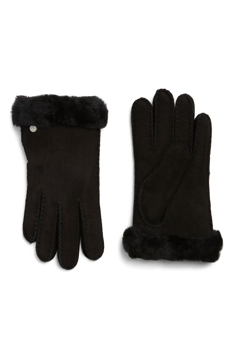 UGG® UGG Genuine Dyed Shearling Slim Side Vent Gloves | Nordstromrack