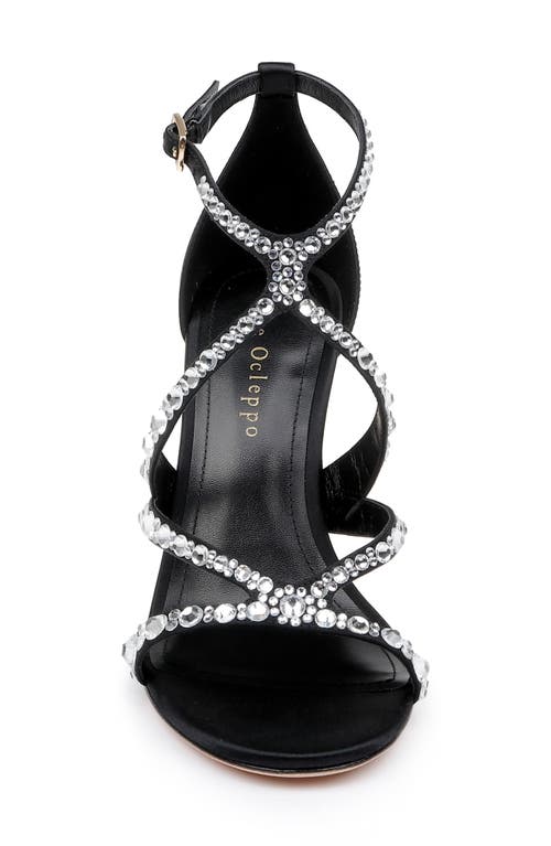 Dee Ocleppo Fiji Strappy Sandal In Black Satin