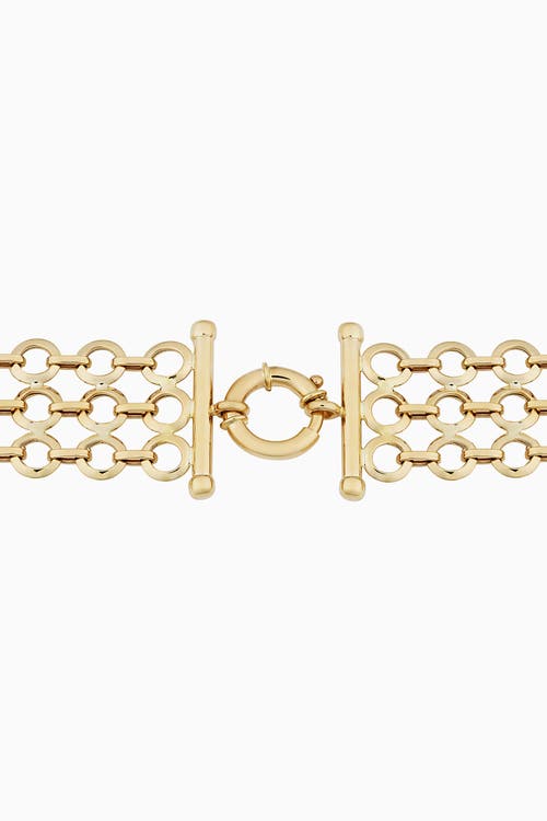 Oradina Women's 14k Yellow Solid Gold Disco Bracelet In Yellow Gold