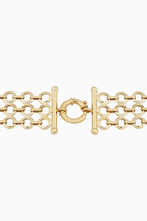 Shop Oradina 14k Yellow Gold Disco Bracelet