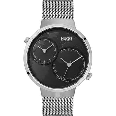 Hugo Dual Time Mesh Strap Watch, 42Mm
