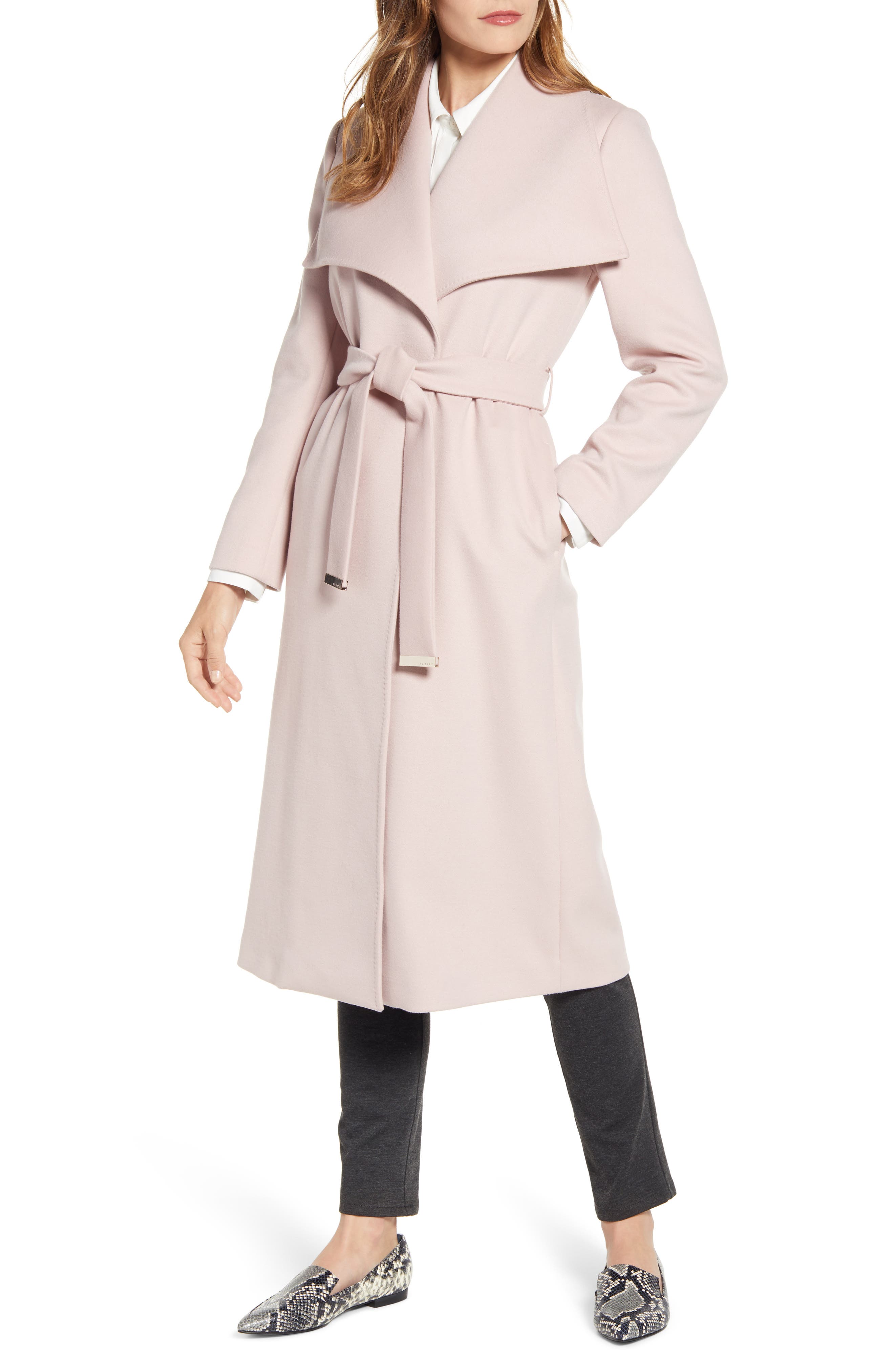 ted baker sandal extra long wool wrap coat