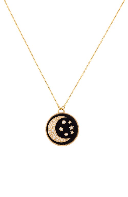 L'Atelier Nawbar Mini Moonlight Pendant Necklace in Onyx at Nordstrom, Size 16.5