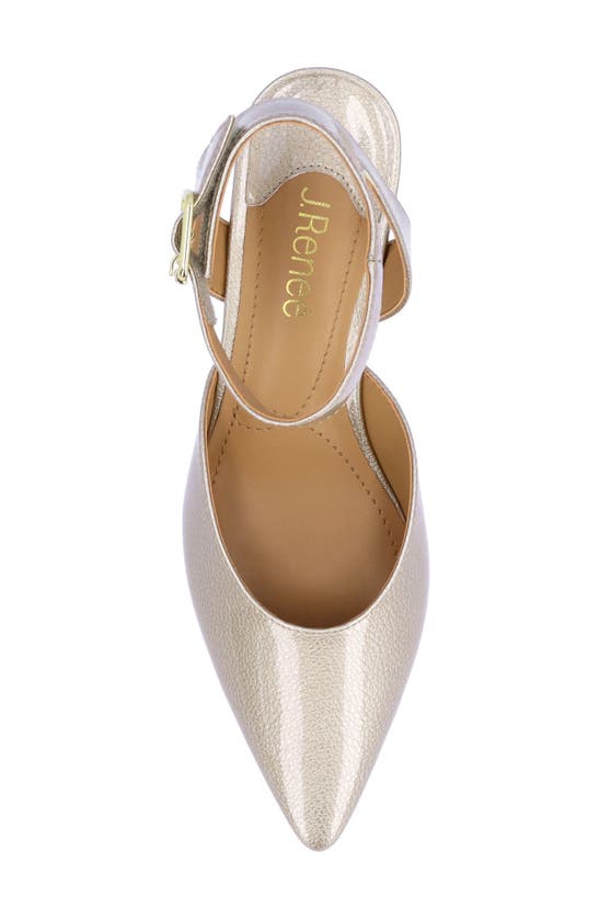 Shop J. Reneé Tamsin Ankle Strap Pointed Toe Pump In Taupe