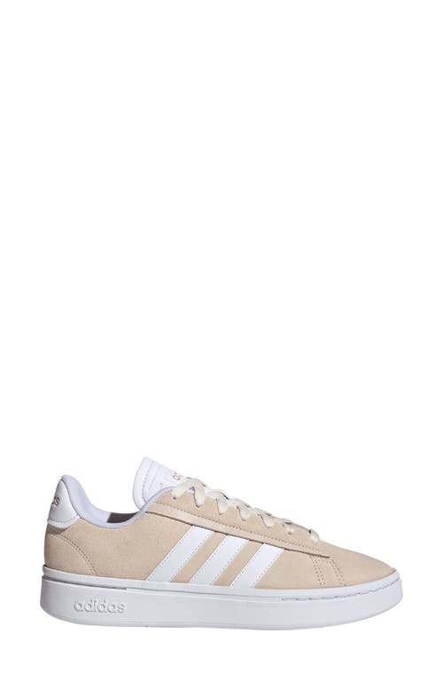 Adidas Originals Women's Grand Court Alpha Cloudfoam Lifestyle Comfort Casual Sneakers From Finish Line In White/white/beige