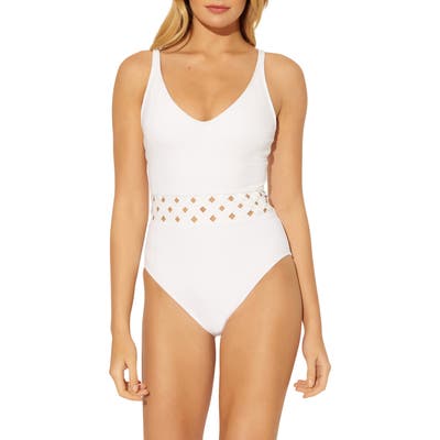 Bleu By Rod Beattie Basket Weave One-Piece Swimsuit