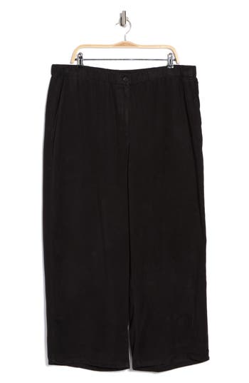 Eileen Fisher Woven Ankle Pants In Black