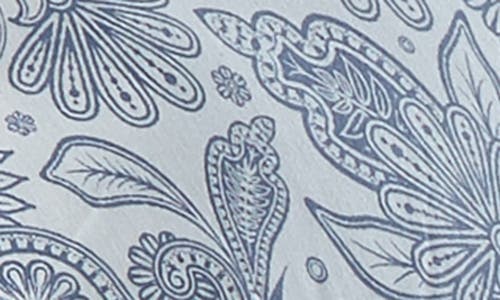 Southshore Fine Linens Perfect Paisley Printed Sheet Set In White W Blue/paisley