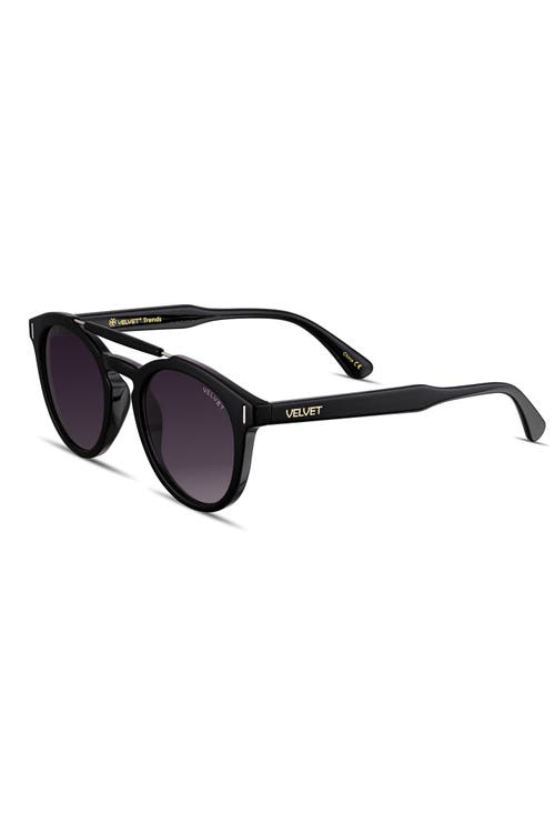 Shop Velvet Eyewear Amelia Sunglasses In Black