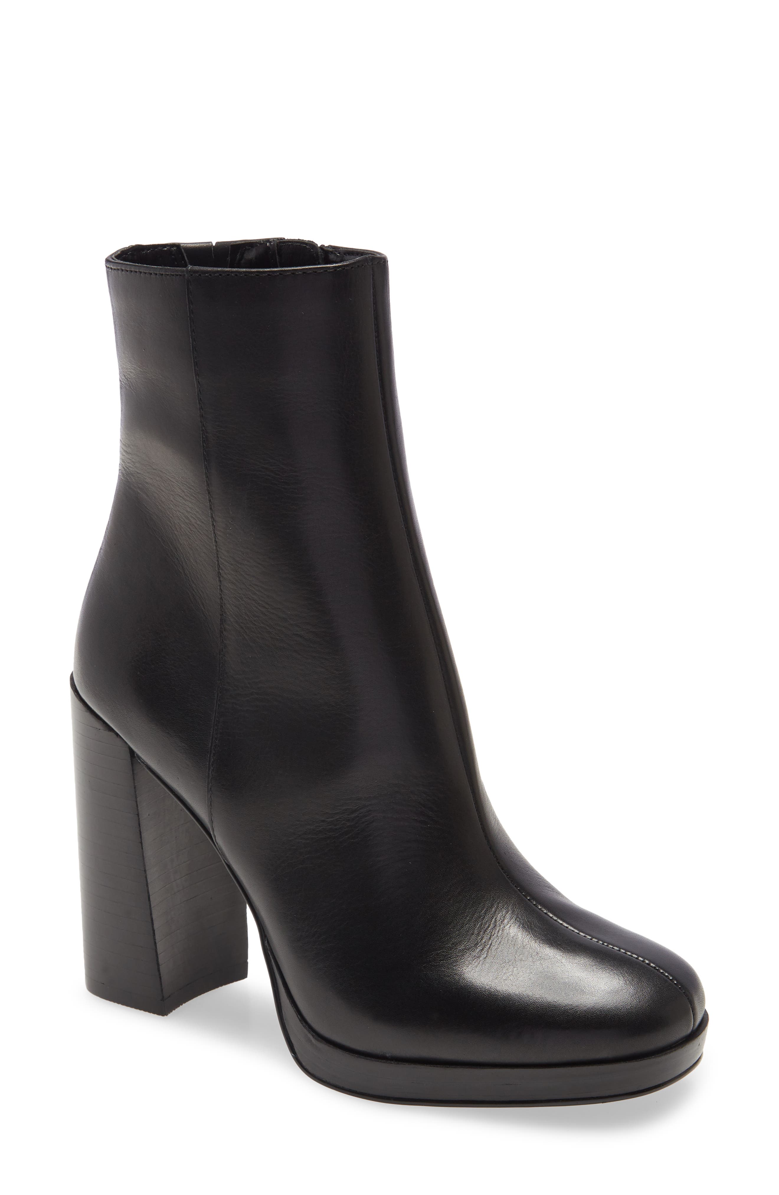 Steve Madden Main Platform Boot In Black Leather