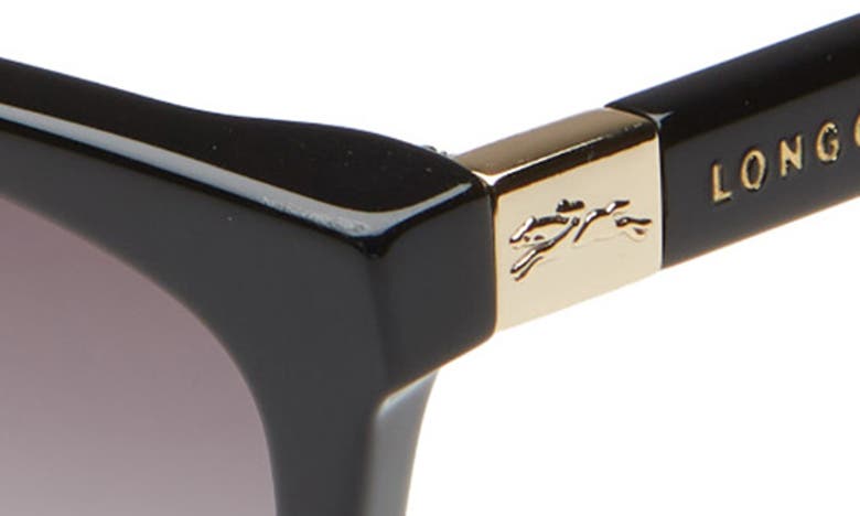 Longchamp Le Pliage 57mm Gradient Cat Eye Sunglasses In Black