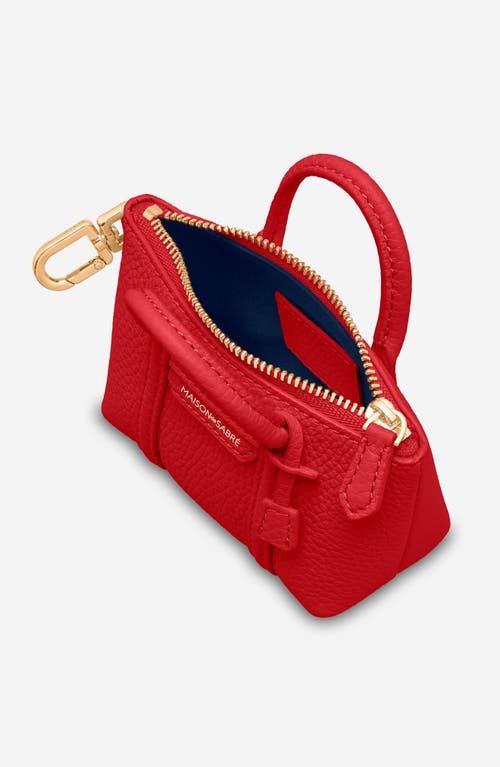 Shop Maison De Sabre Maison De Sabré The Sabremoji Weekender Charm In Pomegranate Red