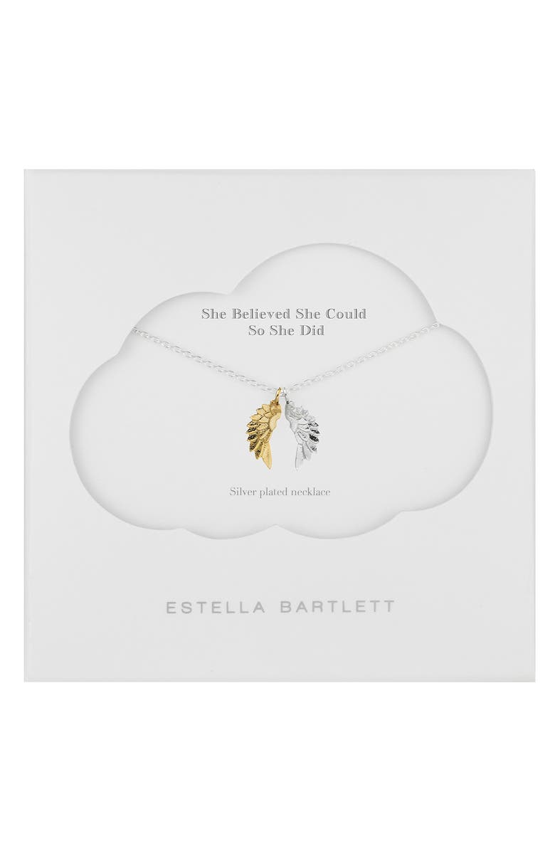 Estella Bartlett She Believed She Could Wings Necklace | Nordstrom