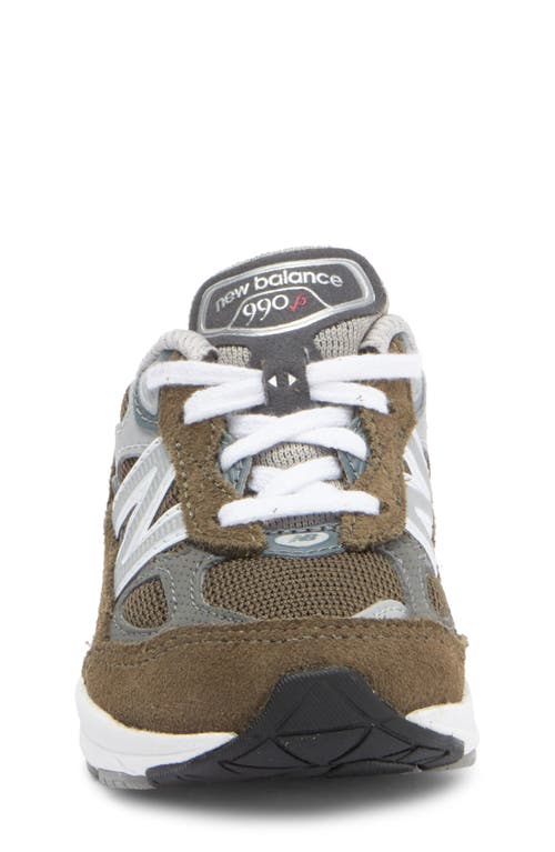 New Balance Kids' 990v6 Sneaker In Olive/grey