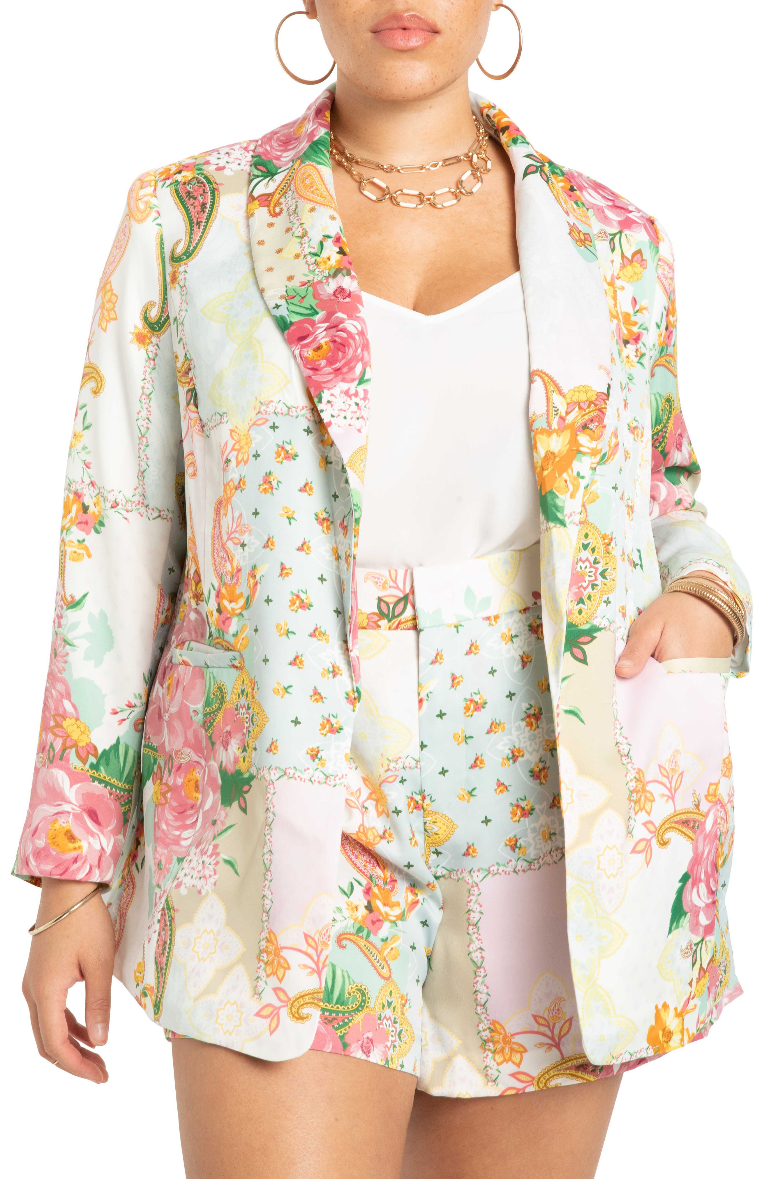 long floral coat womens