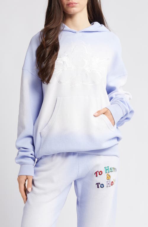 BOYS LIE Vows Embroidered Graphic Colorblock Hoodie Lavender at Nordstrom,