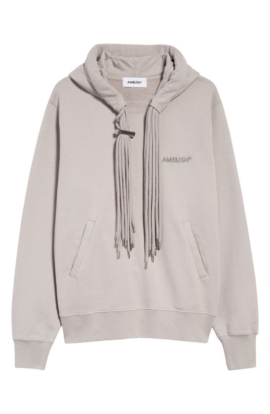 Shop Ambush Multicord Logo Cotton Hoodie In Ash Ash Blue Gar