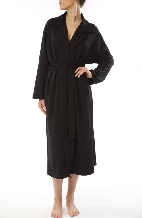 Shop Andine Brigitte Bologna Lace Trim Robe In Black