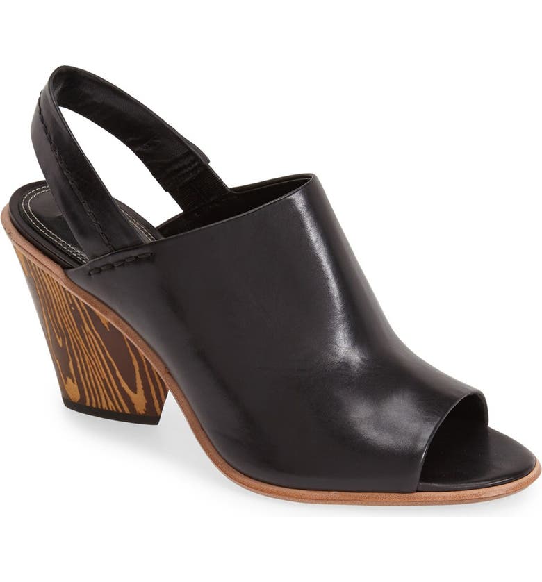 DEREK LAM 'Billie' Leather Slingback, Main, color, Black