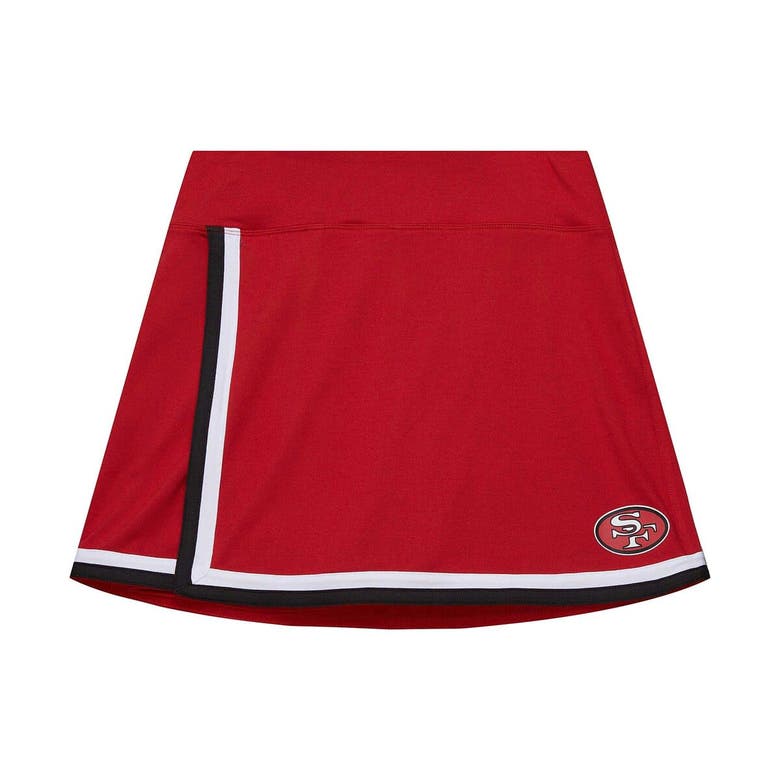 Shop Mitchell & Ness Scarlet San Francisco 49ers Throwback Logo Skort