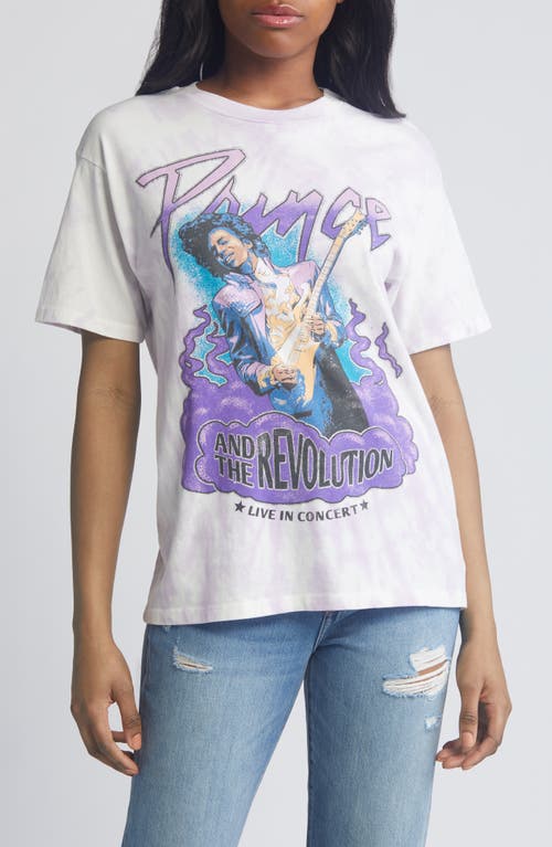 Prince Live Cotton Graphic T-Shirt in Lilac Spiral