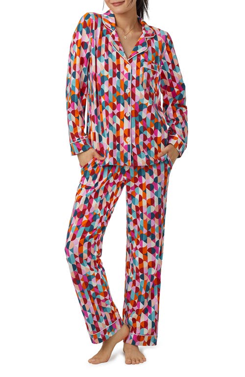 BedHead Pajamas Print Stretch Organic Cotton Pajamas in Dancing Dots