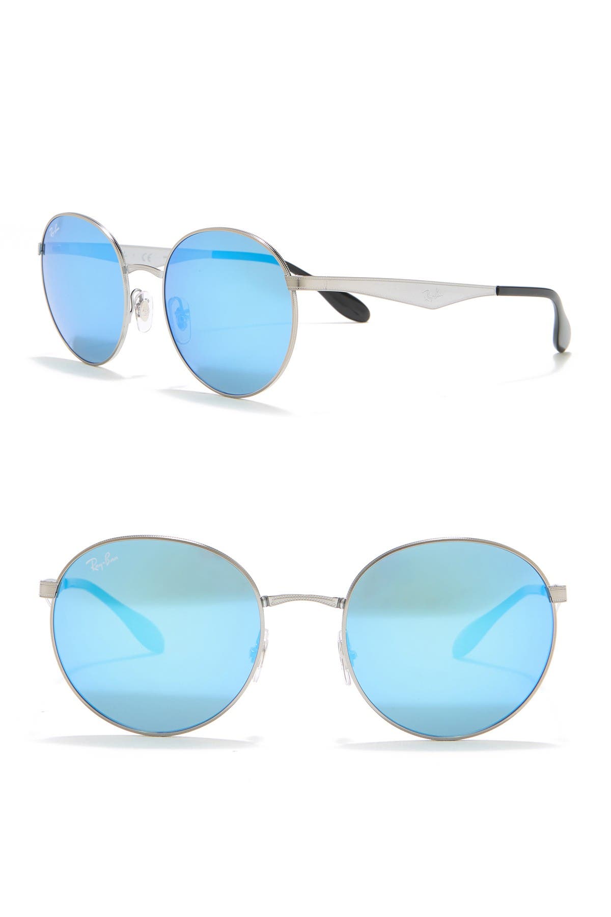 ray ban highstreet 51mm round sunglasses