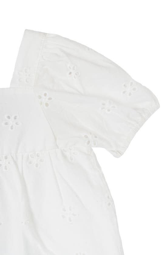 Shop Rare Editions Scalloped Eyelet Top & Shorts Set In White