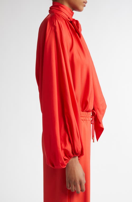 ZIMMERMANN ZIMMERMANN BATWING SLEEVE TIE NECK SILK TOP