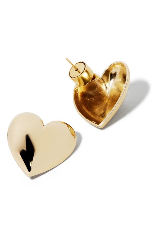 Jennifer Fisher Small Puffy Heart Stud Earrings In Gold