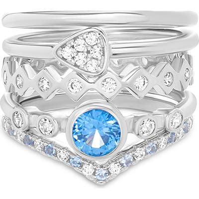 Lesa Michele Set Of 5 Stackable Rings