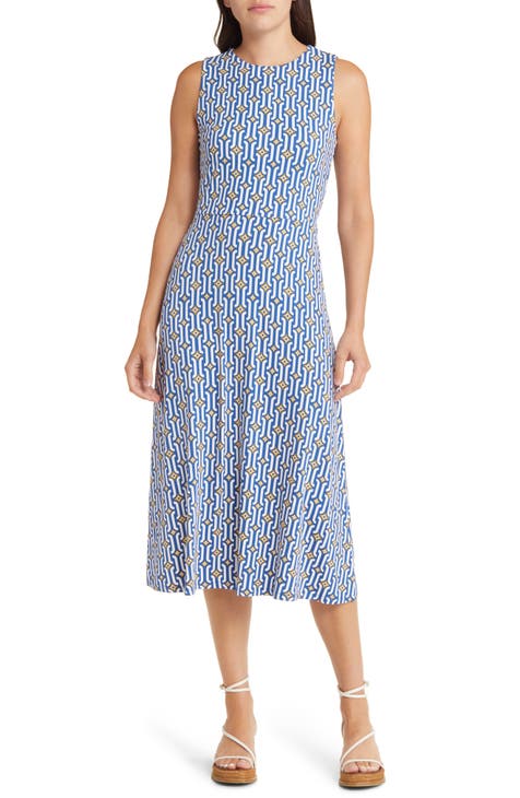 blue fit and flare dress | Nordstrom