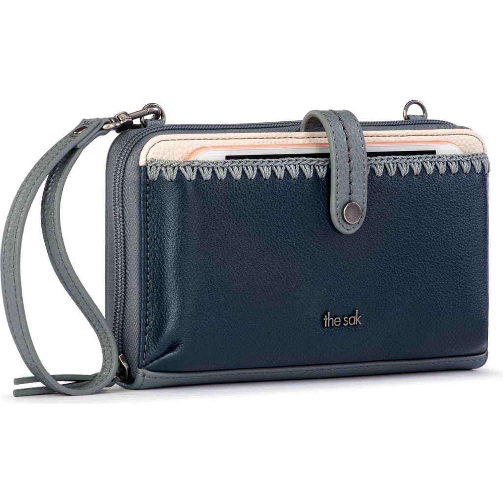 The Sak Iris Smartphone Crossbody In Dusty Blue Block