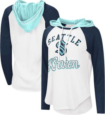 G-III Sports Womens Atlanta Braves Hoodie Sweatshirt, Blue, Medium