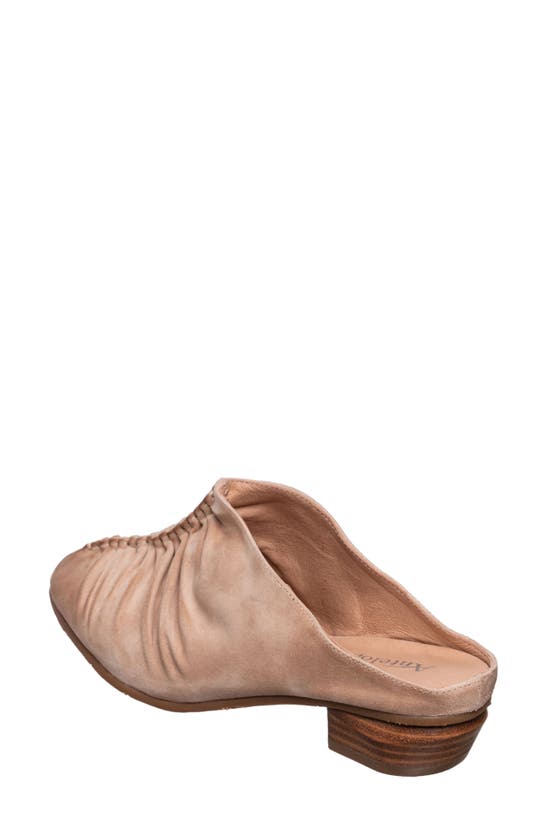 Shop Antelope Liselle Ruched Mule In Peach Suede