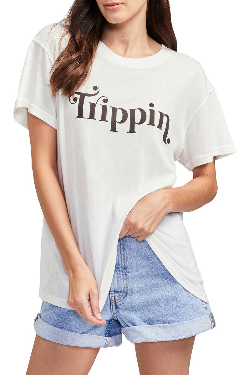 Wildfox Trippin Manchester Cotton Graphic Tee, Main, color, 