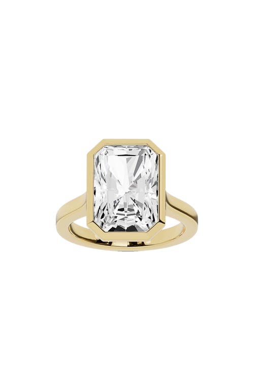 18K Gold Radiant Lab Created Diamond Solitaire Ring - 8.0 ctw in 18K Yellow Gold
