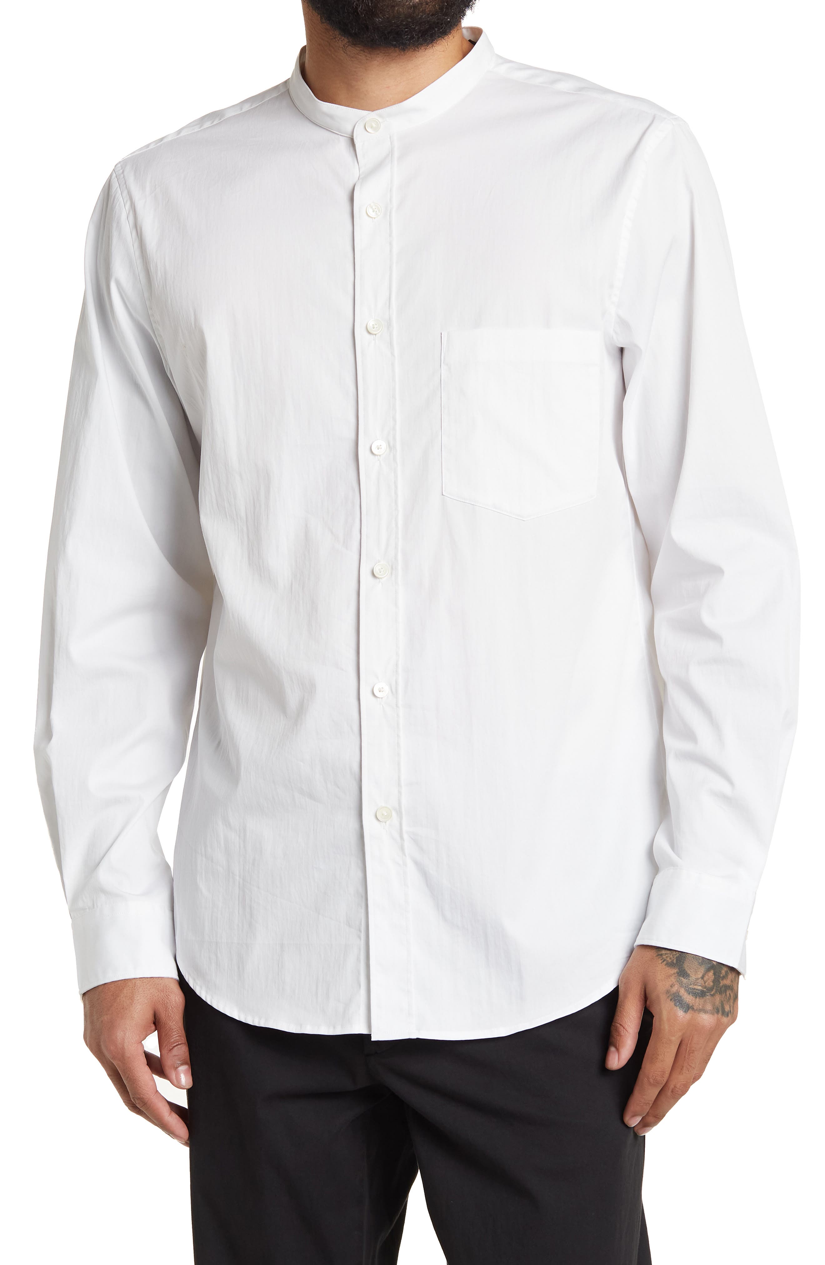 Theory Band Collar Tech Regular Fit 