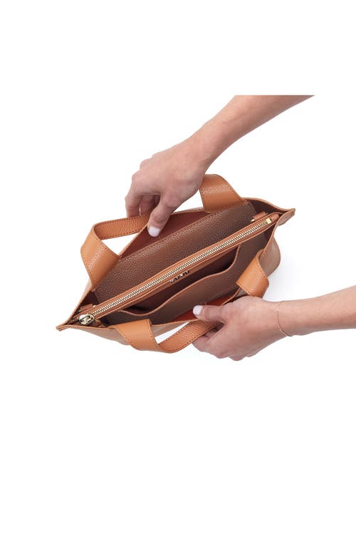 Hobo Small Vida Leather Tote In Biscuit Coconut Shell