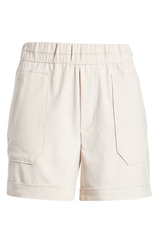 Shop Wit & Wisdom Skyrise Patch Pocket Shorts In Fresh Linen