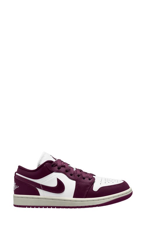 Shop Jordan Air  1 Low Sneaker In White/bordeaux/sail